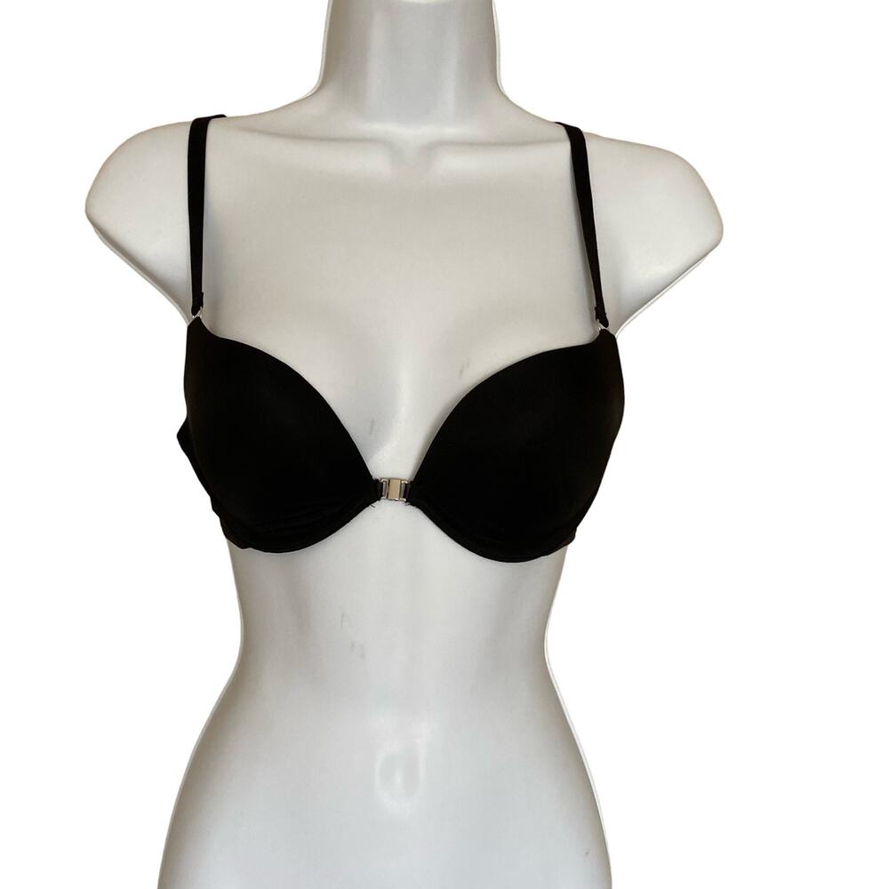 La Isla Extreme Cut Low Plunge Push Up Bra With Deep Plummeting Neckline 32B NEW